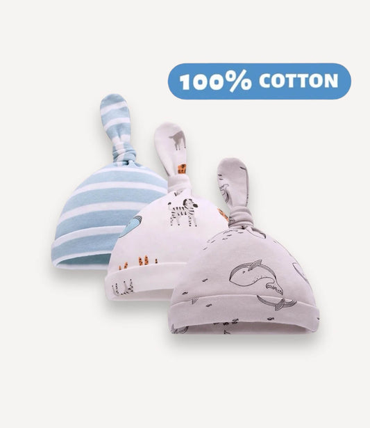 Swaddle With Hats – 3 Pack