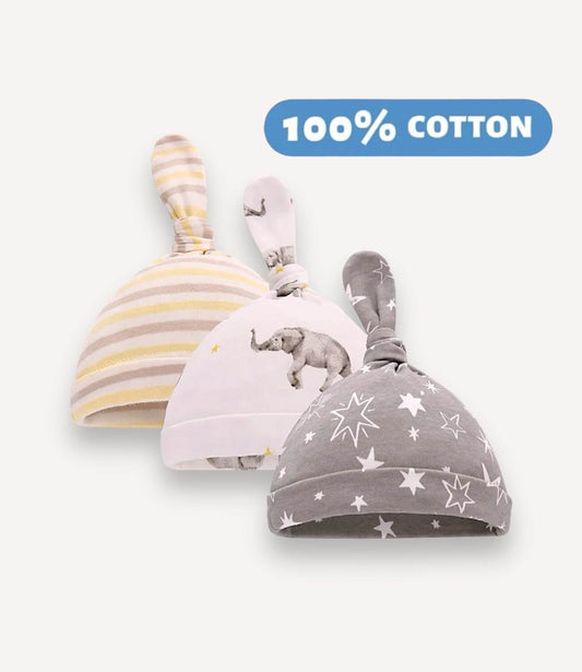 Swaddle With Hats – 3 Pack