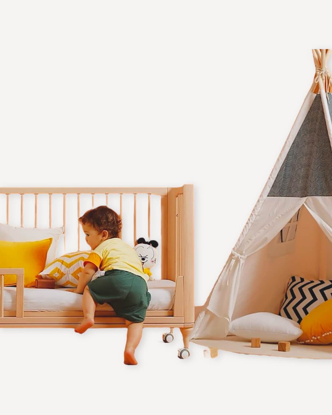6 in 1 Convertible Wooden Crib