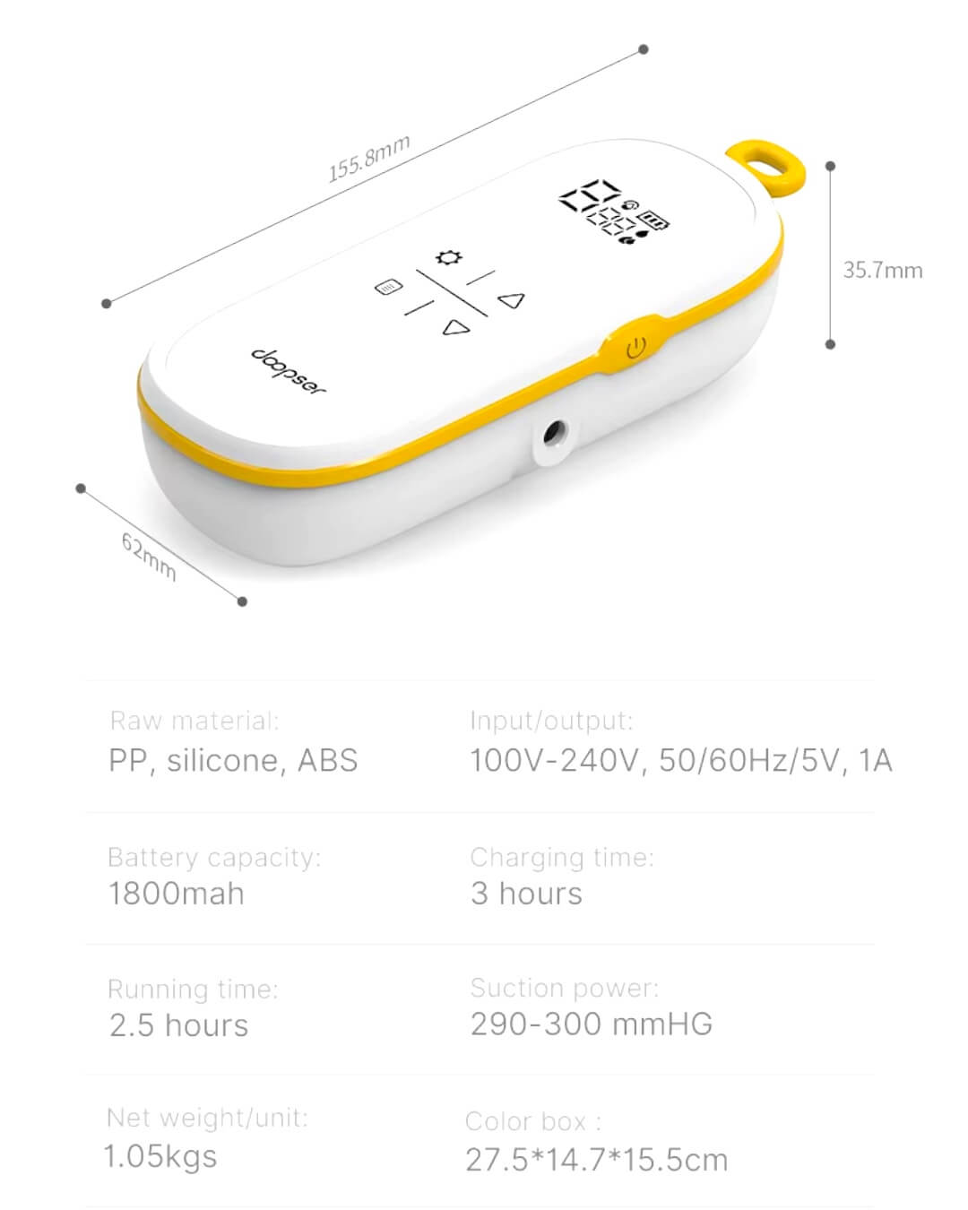 Doopser Wireless Electric Breast Pump