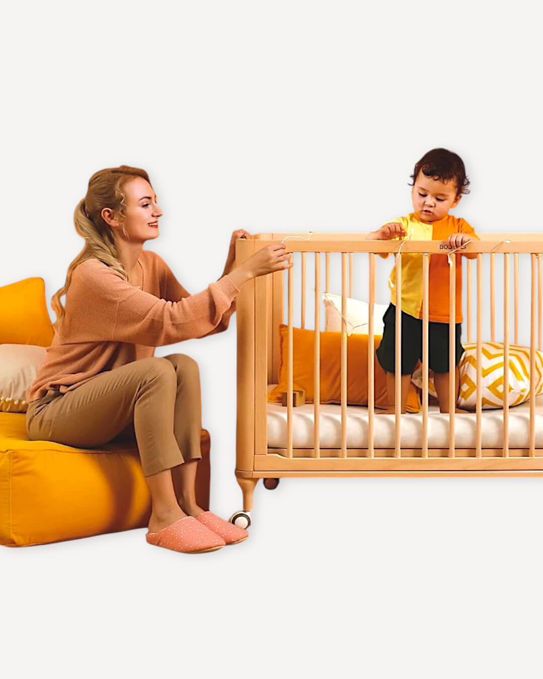 6 in 1 Convertible Wooden Crib
