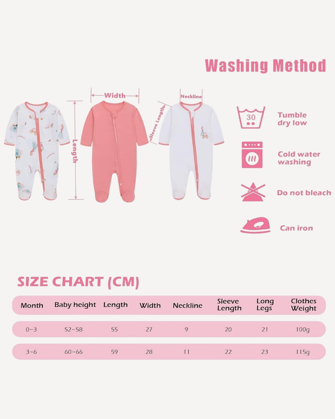 Sleepsuits – 3 Pack