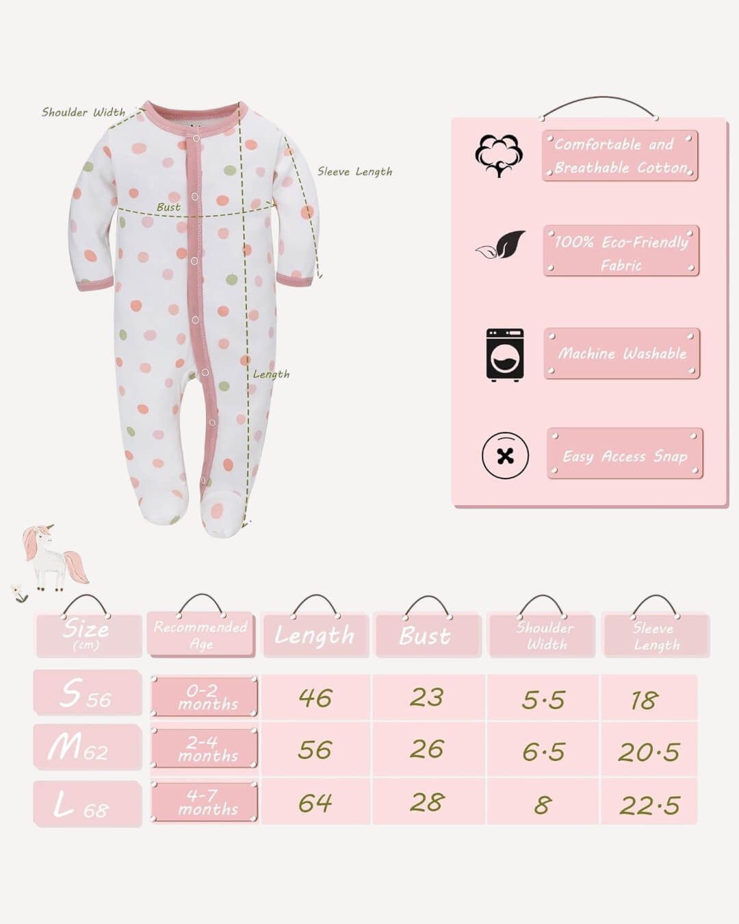 Sleepsuits – 3 Pack