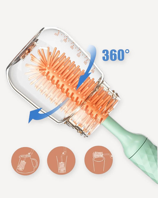 Automatic Bottle Brush Cleaner- green