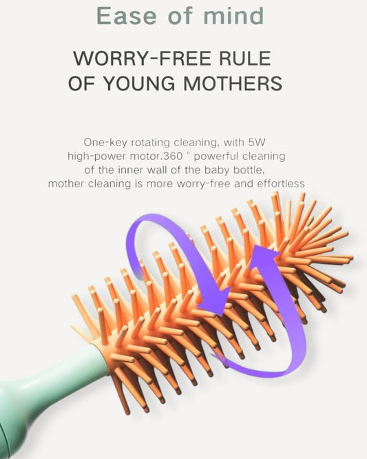 Automatic Bottle Brush Cleaner- pink