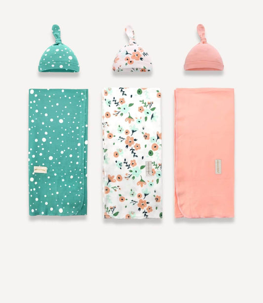 Swaddle With Hats – 3 Pack