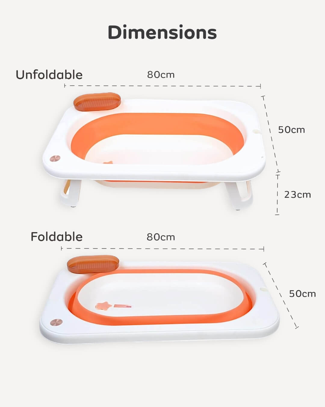 Foldable Bathtub with Temperature Sensor