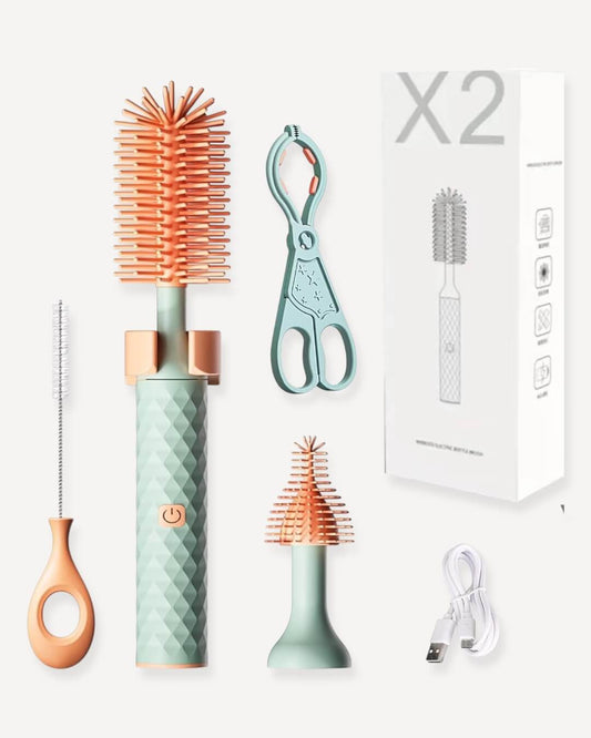 Automatic Bottle Brush Cleaner- green