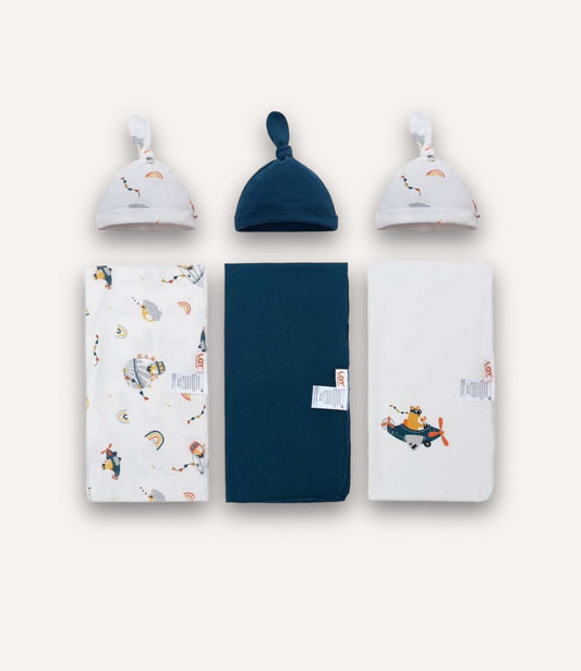 Swaddle With Hats – 3 Pack - BABY COLORS